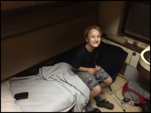 Sleeping on the train