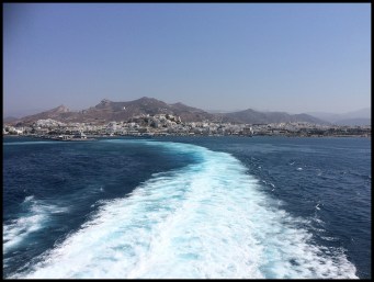 View from Ferry to Santorini