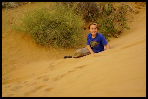 Silly me getting sandy!