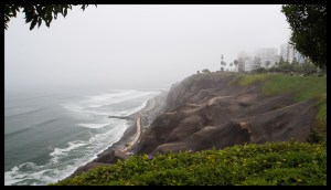 Lima coast on a cloudy day